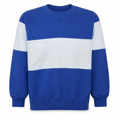 Russell Athletic Mens Blue White Crew Neck Pullover Sweatshirt L