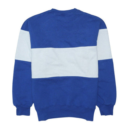 Russell Athletic Mens Blue White Crew Neck Pullover Sweatshirt L