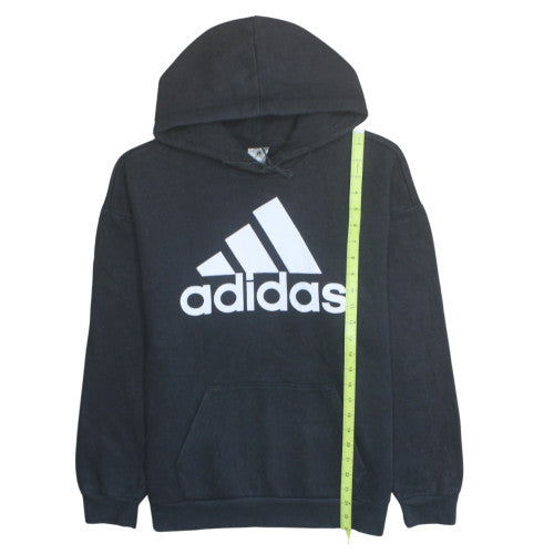 Adidas Men's Black Pullover Hoodie Small Logo Fleece Sweatshirt