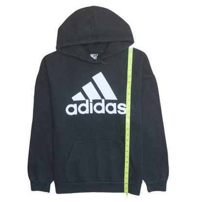 Adidas Men's Black Pullover Hoodie Small Logo Fleece Sweatshirt