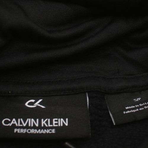 Calvin Klein Men’s Black Pullover Hoodie S Logo Fleece Sweatshirt