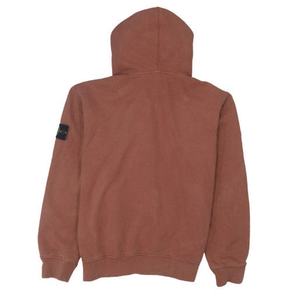 Stone Island Men's Brown Full Zip Hoodie Size L Regular Cotton