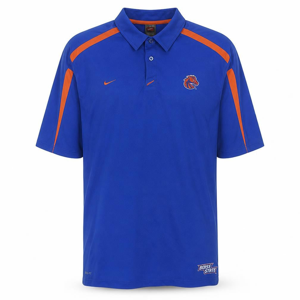 Nike Men’s Blue 2XL Dri-Fit Polo Shirt Boise State Team Sportswear