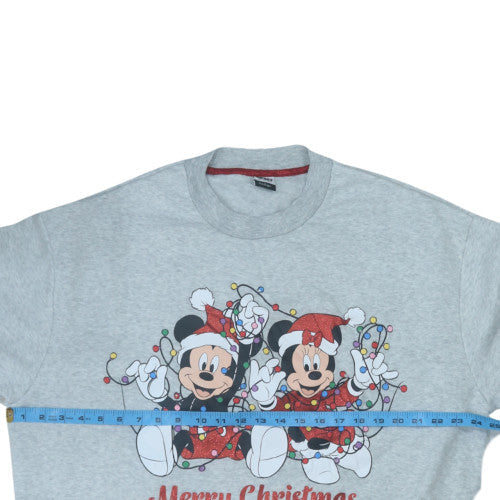 Disney Mickey & Minnie Grey Christmas Sweatshirt Women XL George