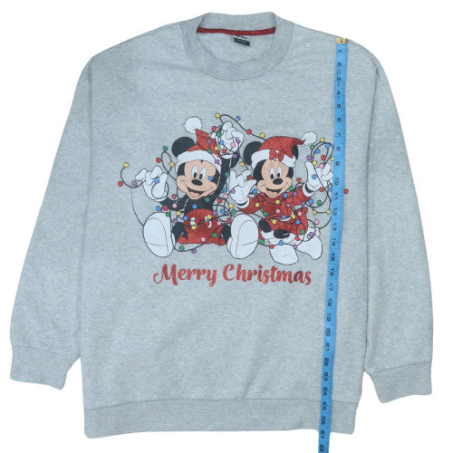 Disney Mickey & Minnie Grey Christmas Sweatshirt Women XL George