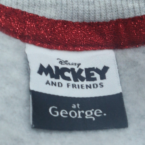 Disney Mickey & Minnie Grey Christmas Sweatshirt Women XL George