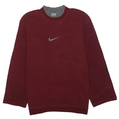 Nike Men's Red L Crew Neck Pullover Sweatshirt Regular Fit