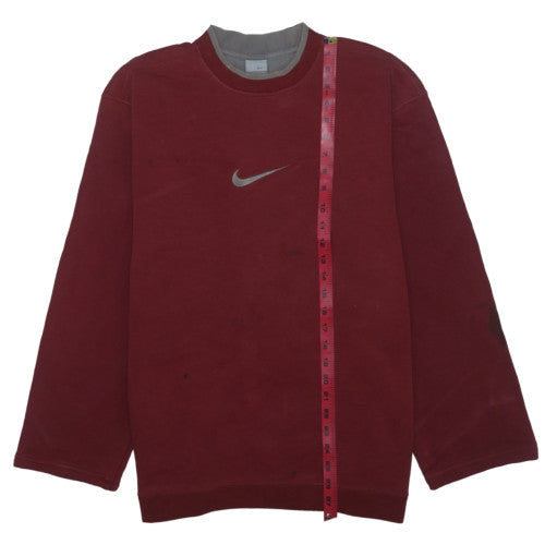 Nike Men's Red L Crew Neck Pullover Sweatshirt Regular Fit
