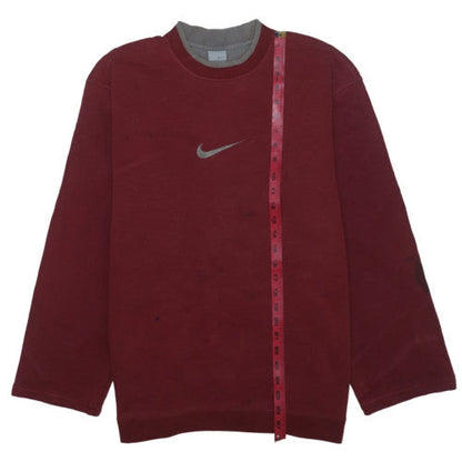 Nike Men's Red L Crew Neck Pullover Sweatshirt Regular Fit