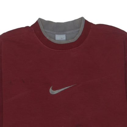 Nike Men's Red L Crew Neck Pullover Sweatshirt Regular Fit