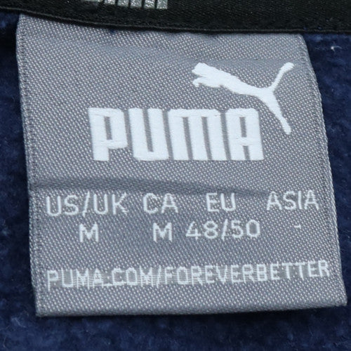 Puma Men's Blue Crew Neck Pullover Sweatshirt M Regular Fit