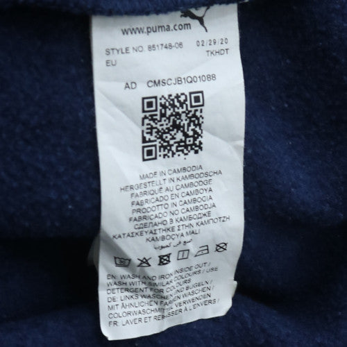 Puma Men's Blue Crew Neck Pullover Sweatshirt M Regular Fit