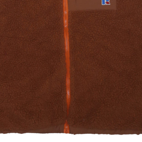 Russell Athletic Men's Brown Fleece Zip Vest Size L