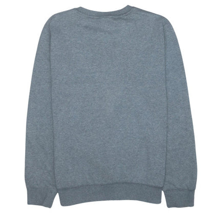 Champion Men's Grey Pullover Sweatshirt L Logo Crew Neck Sportswear