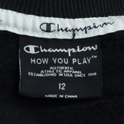 Champion Womens Black Size 12 Track Jacket Full Zip Activewear