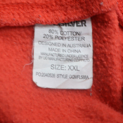 Quiksilver Men's Pink Full Zip Hoodie XXLarge Cotton Blend