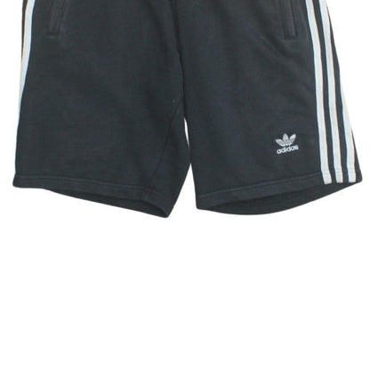Adidas Mens Black Sweat Shorts S Retro Stripe Casual Athletic