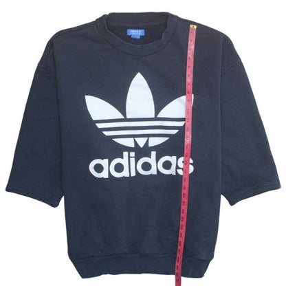 Adidas Mens Blue 2XL Crew Neck Pullover Sweatshirt Graphic Logo