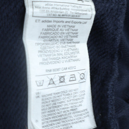 Adidas Mens Blue 2XL Crew Neck Pullover Sweatshirt Graphic Logo