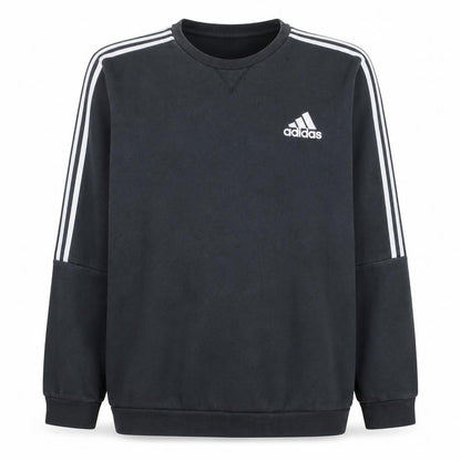 Adidas Men's Black 2XL Crew Neck Pullover Sweatshirt with Logo