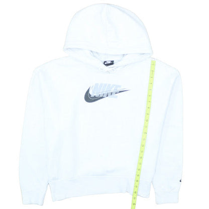 Nike Men's White Pullover Hoodie M Sports Fleece Sweatshirt