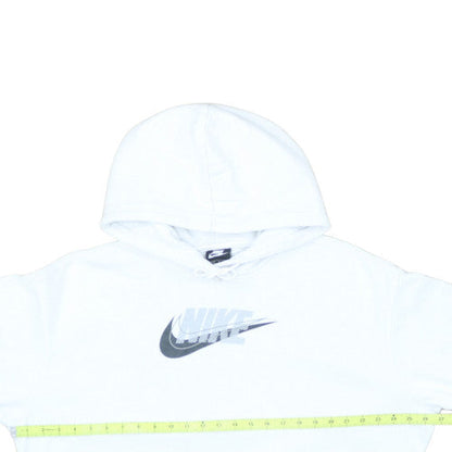 Nike Men's White Pullover Hoodie M Sports Fleece Sweatshirt