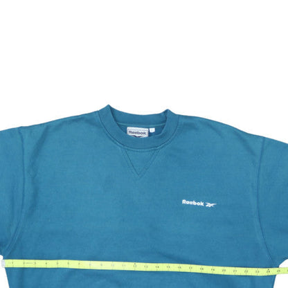 Reebok Essentials Mens Blue Crew Neck Pullover Sweatshirt L