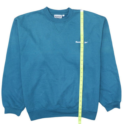 Reebok Essentials Mens Blue Crew Neck Pullover Sweatshirt L