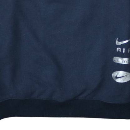 Nike Men's Navy Blue Crew Neck Sweatshirt Large Logo Print