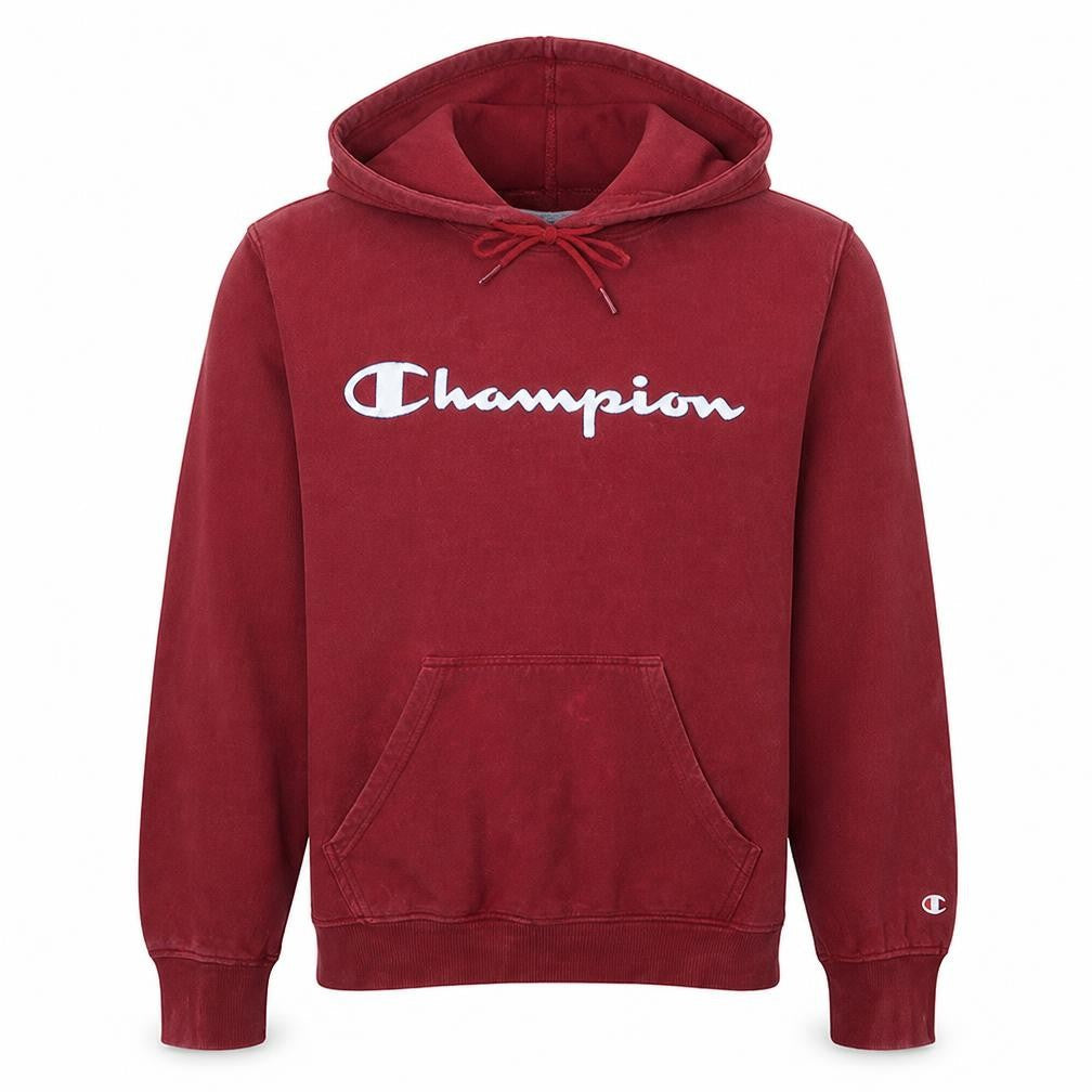 Champion Men's Red Small Pullover Hoodie Fleece Sweatshirt