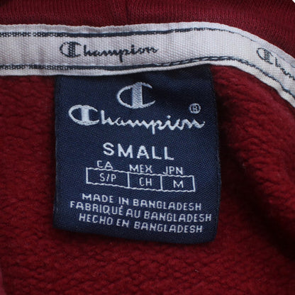 Champion Men's Red Small Pullover Hoodie Fleece Sweatshirt