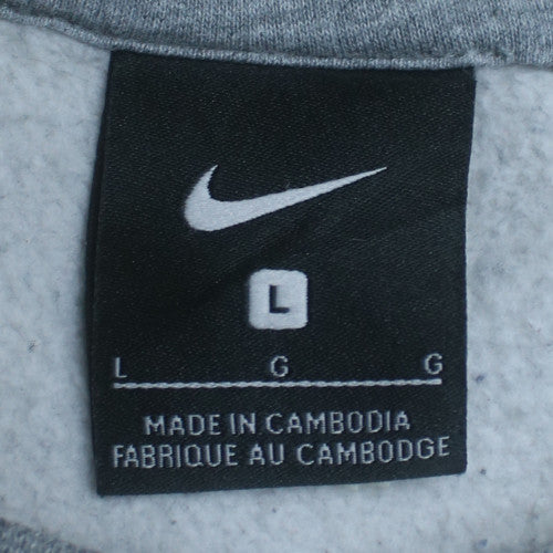 Nike Men's Grey Large Pullover Sweatshirt Crew Neck Fleece