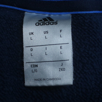 Adidas Mens Blue Logo Pullover Sweatshirt Size L