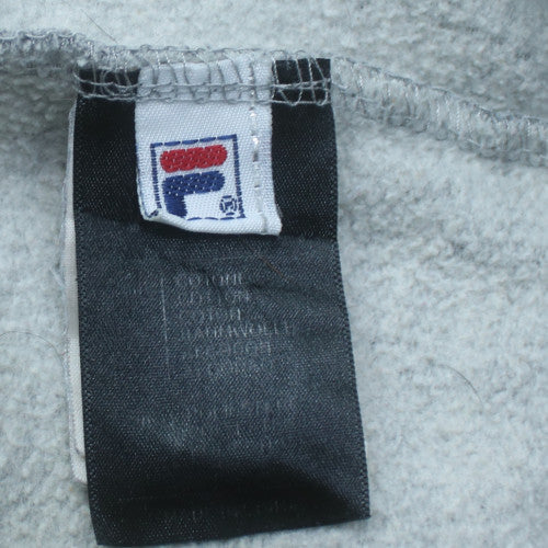 FILA Mens Grey Pullover Sweatshirt M Crew Neck Fleece Logo