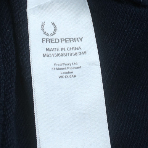 Fred Perry Men's Blue XL Crew Neck Pullover Sweatshirt