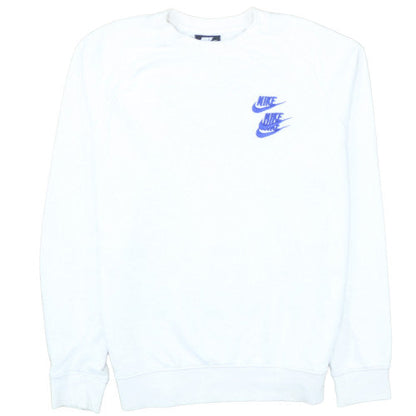 Nike Men's White Graphic Logo Pullover Sweatshirt Size M