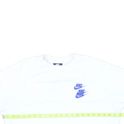Nike Men's White Graphic Logo Pullover Sweatshirt Size M