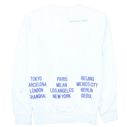 Nike Men's White Graphic Logo Pullover Sweatshirt Size M