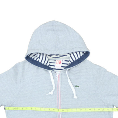 Lacoste Live Men's Grey Full Zip Hoodie Size 2XL Cotton