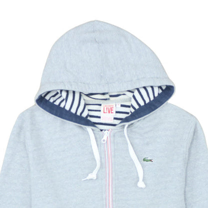 Lacoste Live Men's Grey Full Zip Hoodie Size 2XL Cotton
