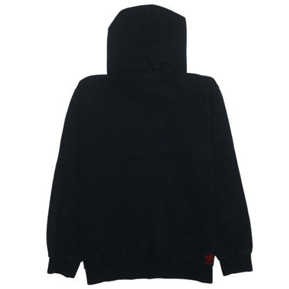 Adidas Mens Black Pullover Hoodie L Sports Fleece Sweatshirt