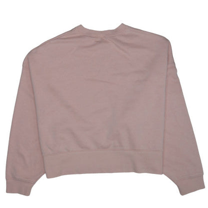 Nike Women's Pink Crew Neck Pullover Sweatshirt L Cotton Blend