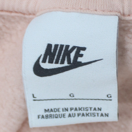 Nike Women's Pink Crew Neck Pullover Sweatshirt L Cotton Blend