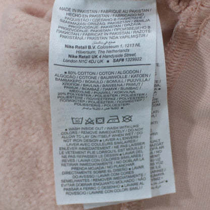 Nike Women's Pink Crew Neck Pullover Sweatshirt L Cotton Blend
