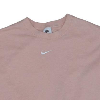 Nike Women's Pink Crew Neck Pullover Sweatshirt L Cotton Blend