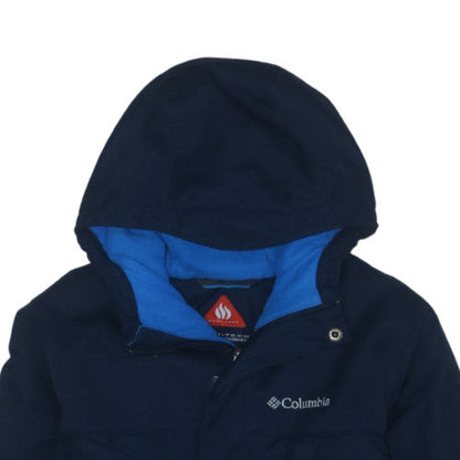 Columbia Boys Blue Waterproof Hooded Parka Coat Size M Winter Jacket