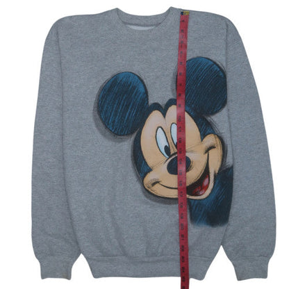 Hanes Disney Women's Grey Mickey Mouse Pullover Sweatshirt S