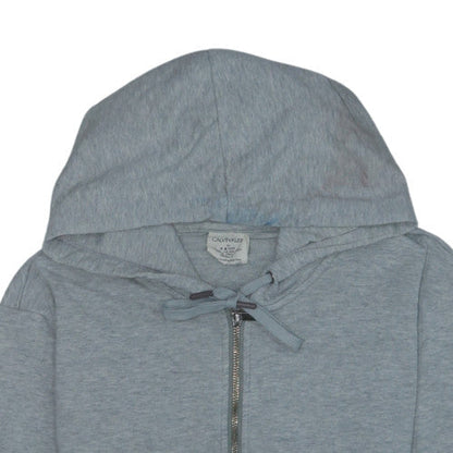 Calvin Klein Men Grey Full Zip Hoodie Size M Regular Fit Jersey