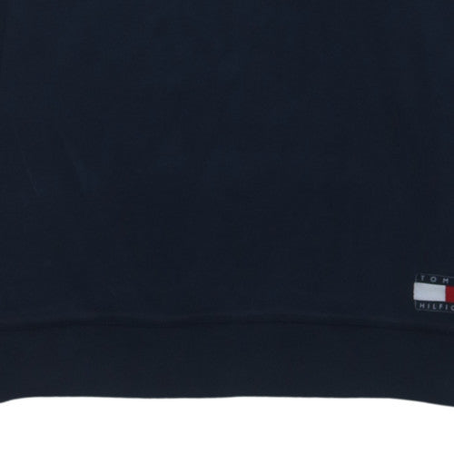 Tommy Hilfiger Men's Blue Embroidered Logo Sweatshirt M