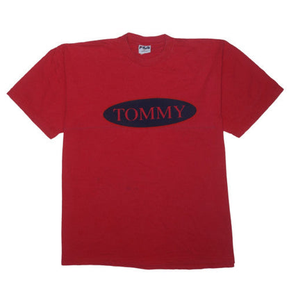 Fila Men's Red XL Graphic TOMMY T-Shirt Crew Neck Cotton USA Made